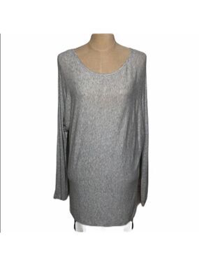 Vince scoop neck heather grey tunic top SZ XS
